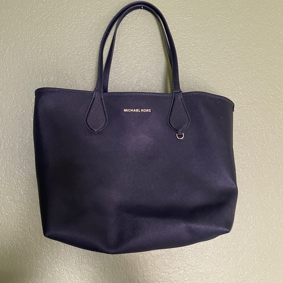 Michael Kors Other - Michael Kors Leather Tote Bag Dark Blue